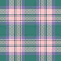Serene fabric plaid seamless, factory textile pattern check. Simplicity tartan texture background in teal and light colors. vector
