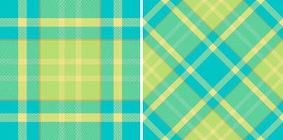Plaid check seamless of textile background tartan with a texture pattern fabric. Set in kids colors for holiday fashion trends in festive look. vector