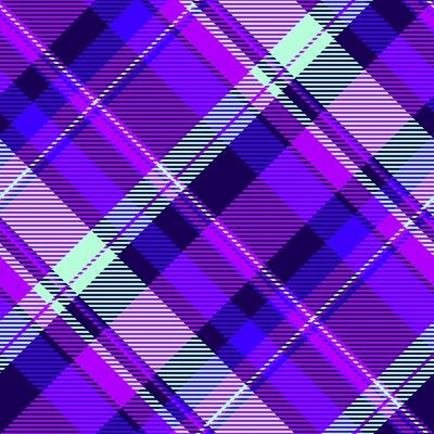 Vibrant purple and blue diagonal striped pattern. Modern geometric textile design ideal for fashion, web backgrounds, and print projects. Seamless repeat texture with a bold, energetic style.