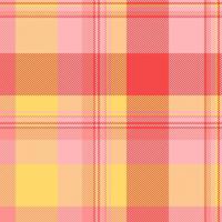 Variety background pattern, linen fabric textile plaid. Bandana tartan texture check seamless in light and amber colors. vector