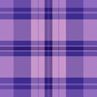 Linear check fabric tartan, yuletide seamless textile texture. School pattern plaid background in indigo and pastel colors. vector
