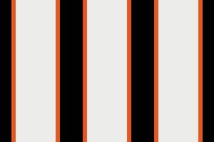 Styling vertical background lines, fashioned texture fabric. Bed seamless pattern textile stripe in orange and black colors. vector