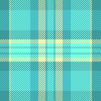 Vibrant teal and pale yellow diagonal plaid pattern. Perfect for textiles, websites, or packaging design. Modern, fresh, and versatile. Ideal for summer or spring themes. vector