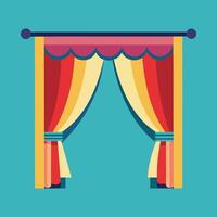 elegant curtains art for home decor designs vector