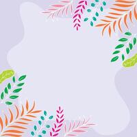 Beautiful leaves background with soft colors vector
