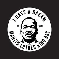 Round BADGE background of MLK day vector