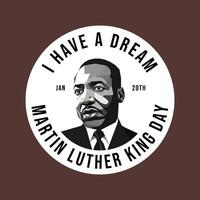 Round background of martin luther king day vector