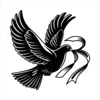 Dove With Ribbon Vectors