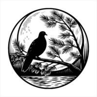 Perched On Moon Vectors