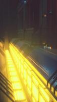 Background Science fiction interior. Sci-fi spaceship corridors. 3d rendering video
