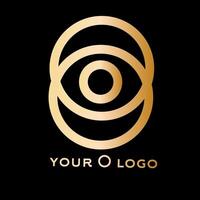 a gold logo with the word your o logo vector
