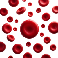 Flowing Red Blood Cells with Smooth Curved Edges on Transparent Background png
