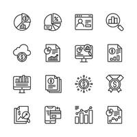 A set of icons for various computer-related tasks vector