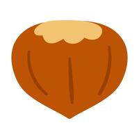Hazelnut. Flat isolated icon. Illustration. design on white background. vector