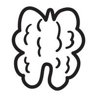 Walnut. Outline isolated icon. Illustration. design on white background. vector