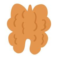 Walnut. Flat icon. illustration on white background. vector