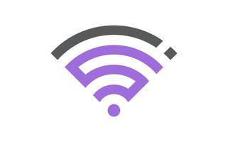 Symbol wifi with I,S initiallogo design vector