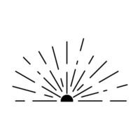 Sun burst icon. Simple illustration of sun burst icon for web vector