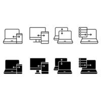 computer icon set sign symbol for web site and mobile app design vector