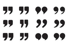 Quotation mark. Quote icon set. Mark sign and symbol vector