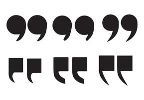 Simple and flat quotation mark icon. Quote Marks with Ink and Paper vector