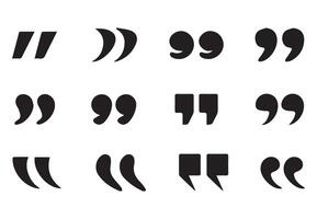 Quotation mark sign and symbol vector