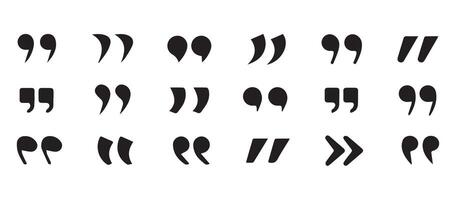 Set of quote marks icon set. Quotes icon. vector