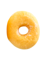 A golden sugar glazed cinnamon donut isolated with clipping path in file format Top view donut png