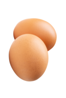ein klein Haufen von zwei frisch Sahne Hähnchen Eier isoliert mit Ausschnitt Pfad im Datei Format png