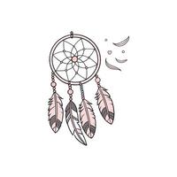 Handcrafted Boho Dreamcatcher with Uplifting Message vector