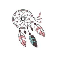 Rustic Boho Dreamcatcher with Beautiful Quote vector