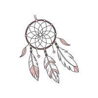 Bohemian Style Dreamcatcher with Words of Wisdom vector