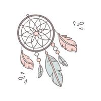 Artistic Boho Dreamcatcher with Meaningful Quote vector