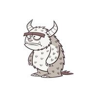 Grumpy Character Illustration vector