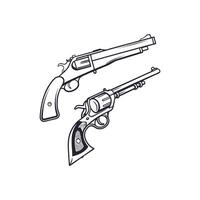 Abstract Gun Shapes in Artistic Expression vector