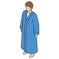 a man in a blue robe isolated object vector