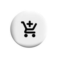 Shop cart icon on white circle png