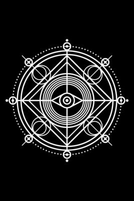 All seeing eye on Sacred Geometry, mystical third eye geometric logo design. Occult Emblem of Providence, protection, luck, magic. God eye masonic sign isolated on black background