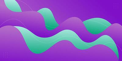 Modern premium colorful wavy abstract background with soft green and purple gradient in the background. eps10 vector