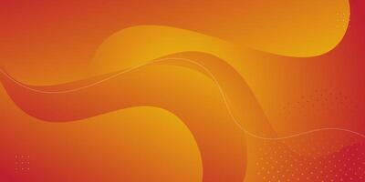 Modern dynamic orange textured background design in 3D style with wavy orange color vector