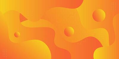 Orange geometric business banner design. Creative banner design with wave shape and line as template. Simple design with orange color. Eps10 vector