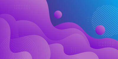 Purple geometric business banner design. Creative banner design with wave shape. Simple design on blue horizontal banner. eps10 vector