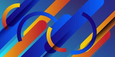 Dynamic geometric background with colorful rectangles with rounded edges. Stock illustration for background. Eps10 vector