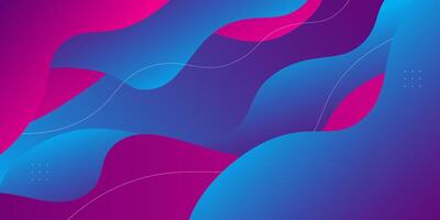 Modern colorful purple and blue geometric business banner design. Creative banner design with wave shape as template. Simple horizontal banner. Eps10 vector