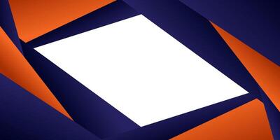 Abstract geometric dark blue and orange square theme overlapping background for graphic design. Eps10 vector