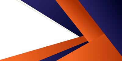 Blue and orange geometric business banner design. Creative banner design with square shape. Simple design on horizontal banner. Eps10 vector