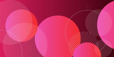 Dynamic abstract bright pink bubble gradient illustration on geometric background with simple circle pattern. Cool and bright design. Eps10 vector