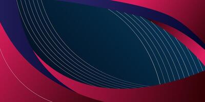 Pink and dark blue geometric business banner design. Creative banner design with wave shape as template. Simple and modern banner. Eps10 vector