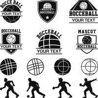 Set of Bocce Ball Logos and Icons, Bocce Ball Icons, Bocce Ball Game Set design isolated illustration vector