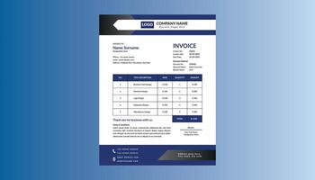Modern Invoice Design. Elegant Layout Display for Promotional Campaign. vector